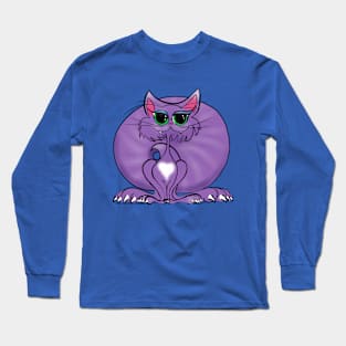 Pretty-Pretty Purple Kitty Long Sleeve T-Shirt